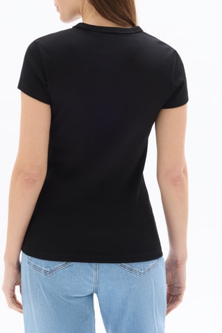 T-shirt Slim Fit - Zwart