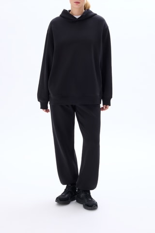 Sweater met capuchon - Zwart