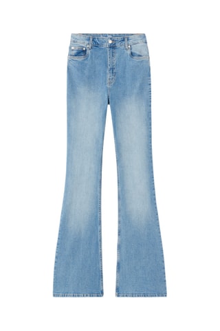 Jeans Hoge Taille Flare Cut - Hemelsblauw