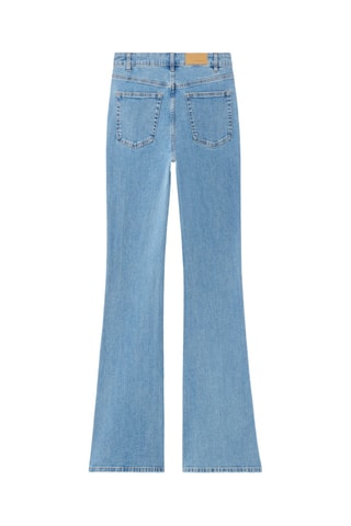 Jeans Hoge Taille Flare Cut - Hemelsblauw