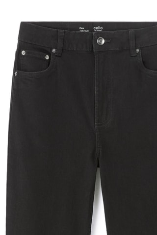 Jeans Hoge Taille Flare Cut - Zwart