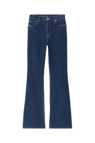 Jeans Hoge Taille Flare Cut - Petrolblauw