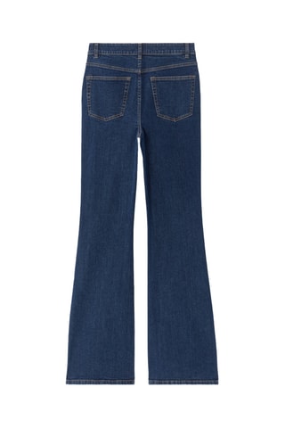 Jeans Hoge Taille Flare Cut - Petrolblauw