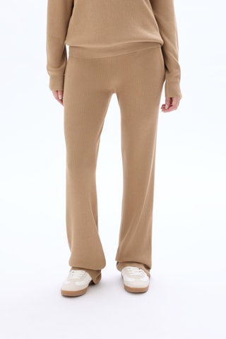Broek Straight Hoge Taille - Beige