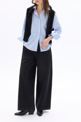 Blouse straight - Hemelsblauw