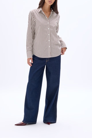 Blouse straight - Bruin