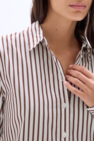 Blouse straight - Bruin
