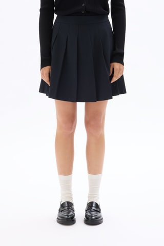 Plissérok met Hoge Taille- Zwart