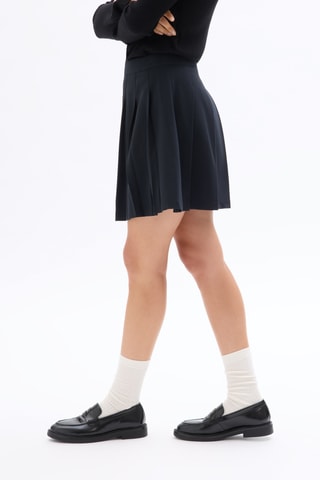 Plissérok met Hoge Taille- Zwart