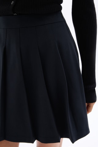 Plissérok met Hoge Taille- Zwart
