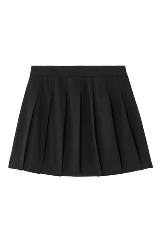 Plissérok met Hoge Taille- Zwart