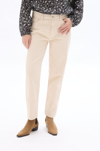 Jeans Hoge Taille Mom - Beige