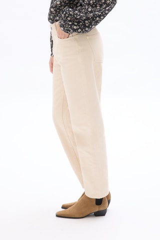 Jeans Hoge Taille Mom - Beige