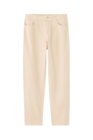 Jeans Hoge Taille Mom - Beige
