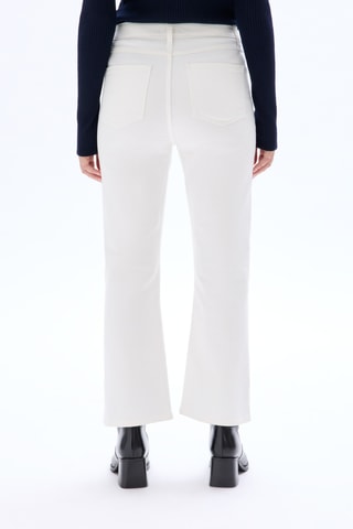Broek Flare Cut Hoge Taille - Wit