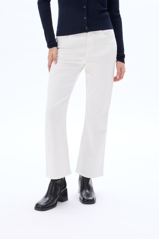 Broek Flare Cut Hoge Taille - Wit