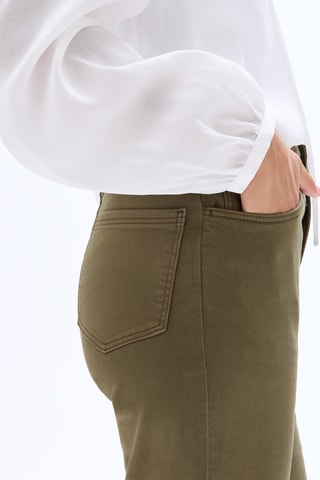 Broek Flare Cut Hoge Taille - Kaki