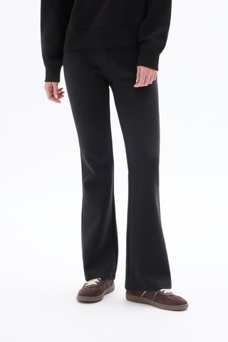 Broek Flare Cut Hoge Taille - Zwart