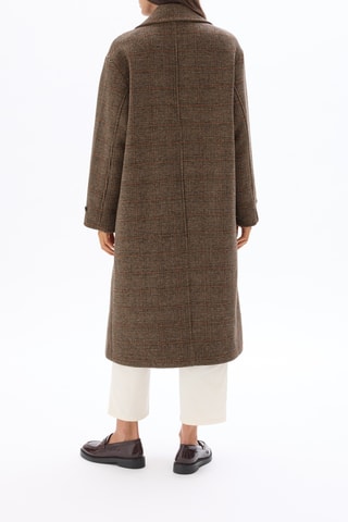 Lange wollen oversized jas - Bruin