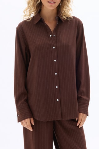 Blouse straight - Donkerbruin