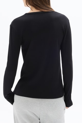 Blouse Slim Fit - Zwart