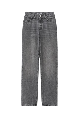 Jeans Hoge Taille Straight Cut - Donkergrijs