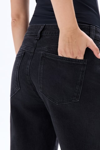 Jeans mom fit - Zwart