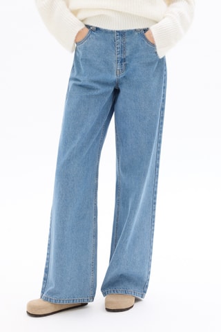 Jeans Wide Legs met Hoge Taille - Hemelsblauw
