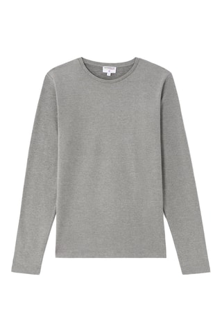 T-shirt Slim Fit - Gemêleerd Grijs