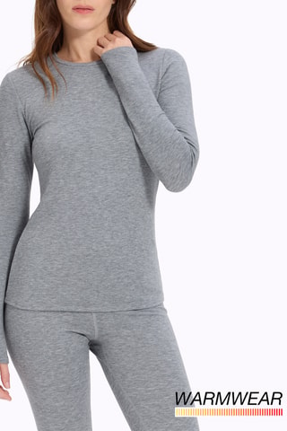 T-shirt Slim Fit - Gemêleerd Grijs