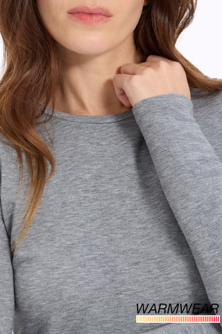 T-shirt Slim Fit - Gemêleerd Grijs