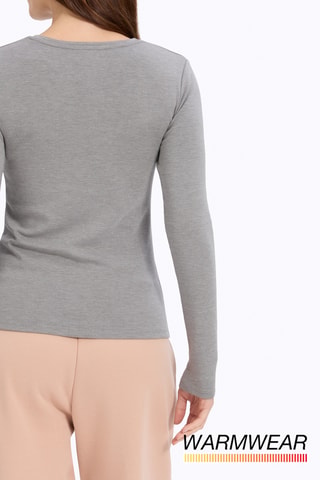 T-shirt Slim Fit - Gemêleerd Grijs