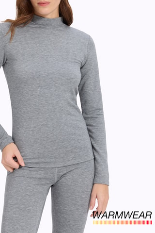 T-shirt Slim Fit - Gemêleerd Donkergrijs