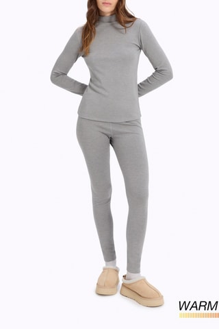 T-shirt Slim Fit - Gemêleerd Grijs