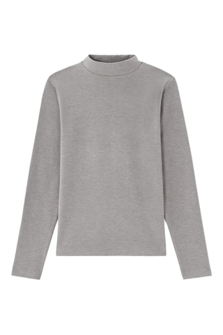 T-shirt Slim Fit - Gemêleerd Grijs