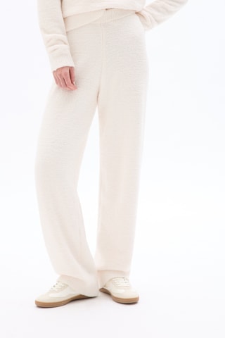 Fleece Pyjamabroek Hoge Taille - Ecru