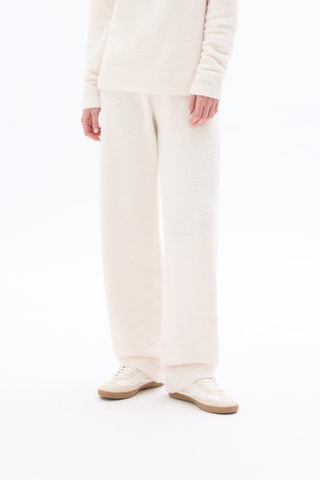 Fleece Pyjamabroek Hoge Taille - Ecru