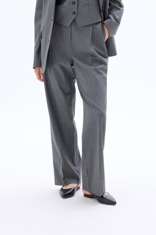 Broek Straight Hoge Taille - Antraciet