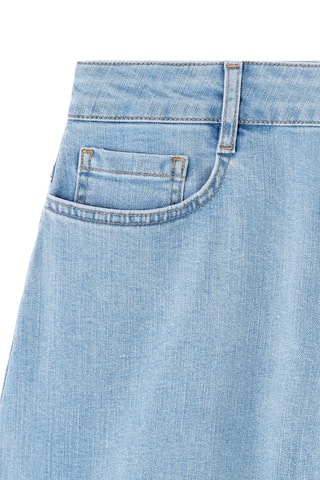 Spijkershort Wide Legs Hoge Taille - Lichtblauw