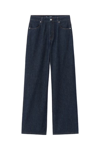 Jeans Wide Legs met Hoge Taille - Marineblauw