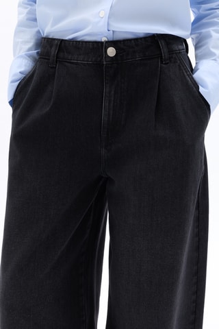 Jeans Wide Legs met Hoge Taille - Zwart