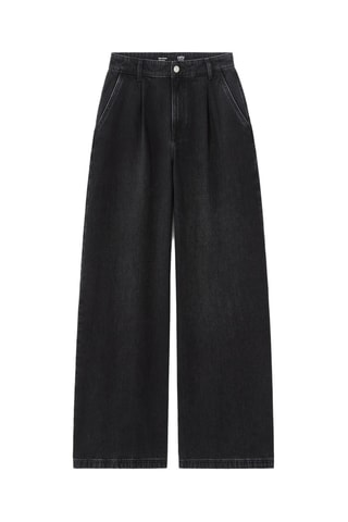Jeans Wide Legs met Hoge Taille - Zwart