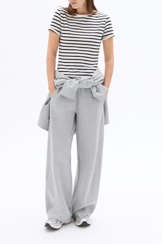 T-shirt Slim Fit - Zwart en wit
