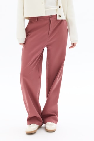 Broek Straight Hoge Taille - Oudroze