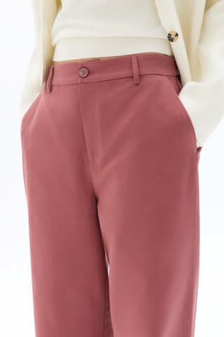 Broek Straight Hoge Taille - Oudroze