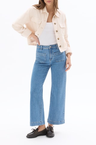 Velours Blouse Straight - Ecru