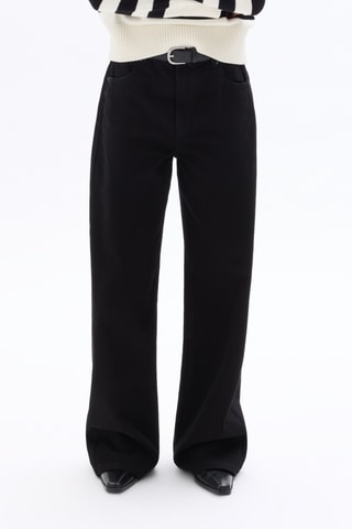 Jeans Wide Legs met Hoge Taille - Zwart
