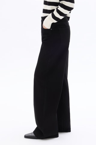 Jeans Wide Legs met Hoge Taille - Zwart