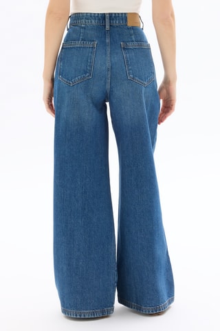 Jeans Wide Legs met Hoge Taille - Hemelsblauw