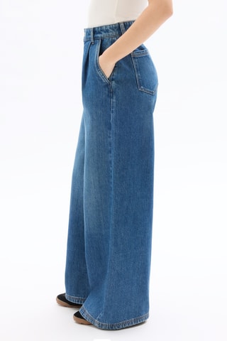 Jeans Wide Legs met Hoge Taille - Hemelsblauw